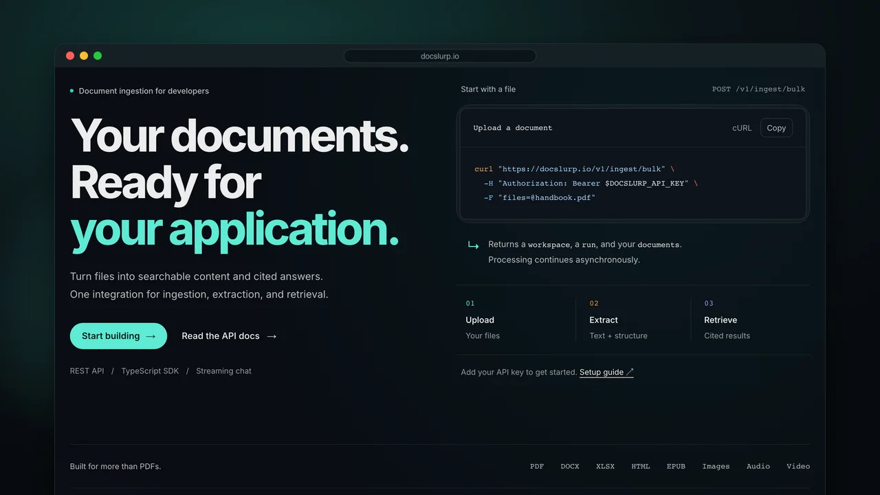 DocSlurp's home page: Your documents. Ready for your application.